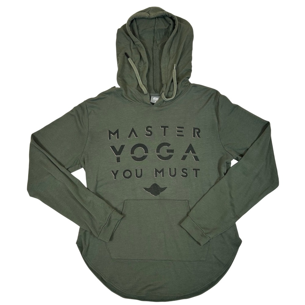Star Wars Her Universe Master Yoga You Must Hoodie Green Open Back Womens Large